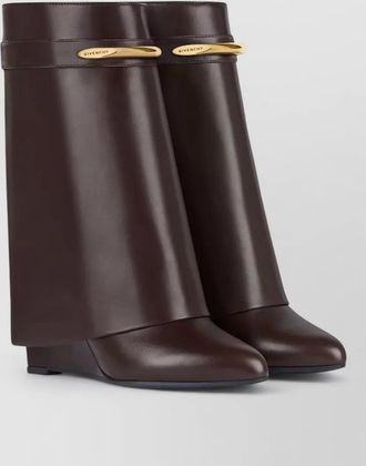 Givenchy ankle boots almond toe wedge heel 95mm