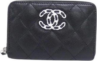Chanel Pre-owned Wallets, female, Black, Size: ONE SIZE Pre-owned Coin Purse/Coin Case