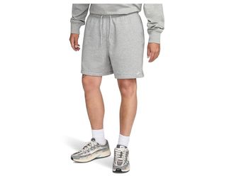Nike Club French Terry Flow Shorts Mens Workout Dark Grey Heather/Light Smoke Grey/White : 2XL, Cotton/Polyester
