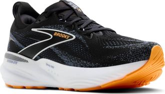 Brooks Mens Glycerin 22 Gts Shoes In Black/country Blue/orange Pop