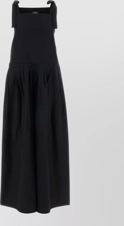 Max Mara agguati poplin dress bow neckline maxi