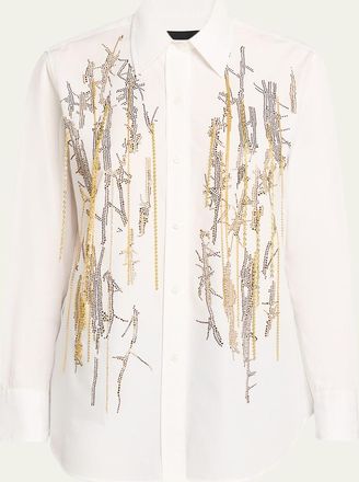 Libertine - Libertine Unchained Melody Embroidered Button-Front Shirt