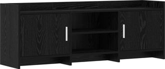 vidaXL Mueble De Tv 130 X 33 X 47 Cm Roble Negro Madera De Ingenier&iacute;a Vidaxl