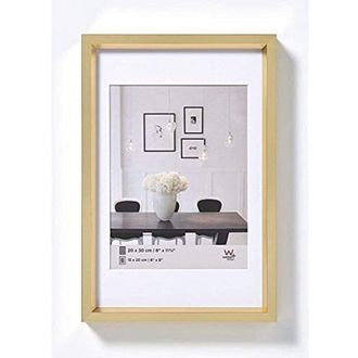AC-D&eacute;co Ac-deco - walther design oro 30 x 45 cm con passe-partout, cornice in plastica Steel Style ES045G
