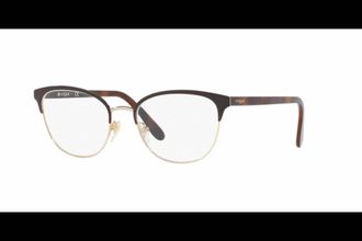 Vogue Eyewear Womens Vo4088 Clubmaster Eyeglasses In Brown Pale Gold