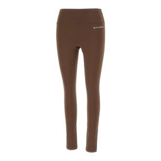Sporty & Rich Leggings, female, Brown, Size: XS Serif Logo Legging
