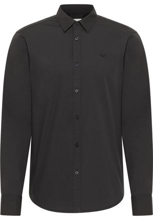 Mustang Langarmhemd MUSTANG Herren Style Canton, Herren, Gr. XXL, US-Gr&ouml;ssen, schwarz (schwarz 4188), Popeline, 100% Baumwolle, unifarben, slim fit, Hemden La