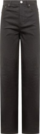 Rotate High Rise Twill Broek - Dames - Straight fit broeken - Zwart - W27 - Pailletten - Broeken