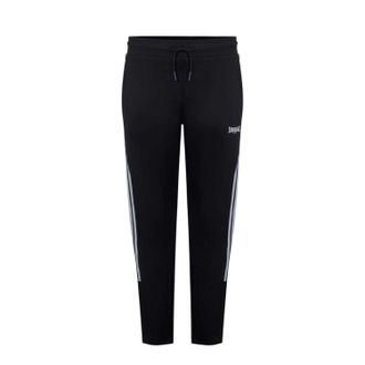 Lonsdale Heren Gestreepte Taps toelopende Joggingbroek (Zwart)