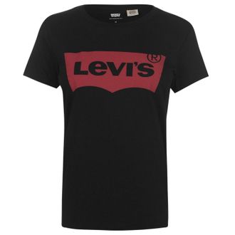 Levi's Dames/Dames Batwing Logo T-Shirt (Zwart)