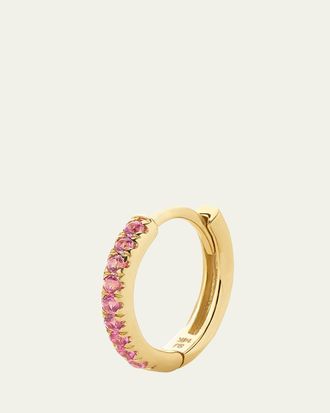 Alison Lou 14K Yellow Gold Sapphire Huggie Earring, Single