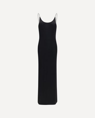 Saint Laurent Abito a schiena nuda in maglia con catena Cassandre Woman M