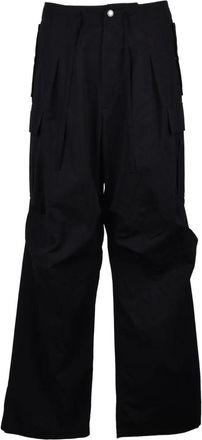 Alexander McQueen Broeken, Heren, Zwart, S, Katoen, Cargo Wide Broek
