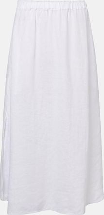 Velvet Virginia linen midi skirt