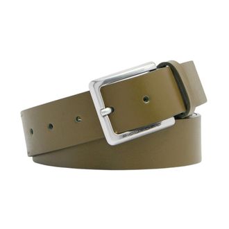 Piquadro Leren riem met gesp - Heren - Accessoires - Groen - Maat: ONE Size Leer
