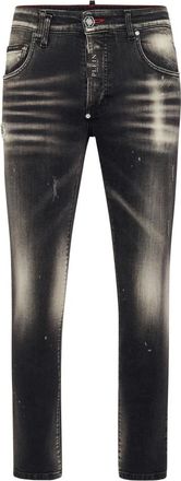 Philipp Plein Jeans, Heren, Zwart, W38, Denim, Denim Broek Skinny Fit