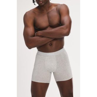 Savage x Fenty Savage X Cotton Blend Boxer Briefs in Platinum Grey at Nordstrom, Size Xxx-Large