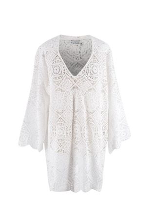 Borgo De Nor White Crochet Divona Brea Dress Size L
