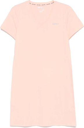 DKNY studded-logo mini dress - women - Cotton/Elastane - S - Orange