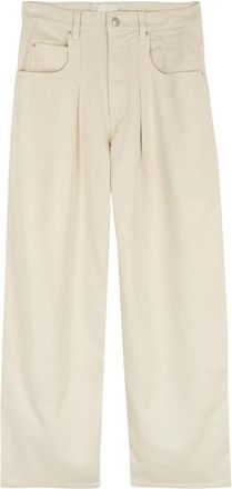 Isabel Marant Broeken, Dames, Beige, 2Xs, Katoen, Rodayna Jeans