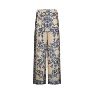 Liu Jo Ca 6230 Ts 555-P9652 Wijde Broek - Dames - Wijde Broeken - Veelkleurig - M - Broeken