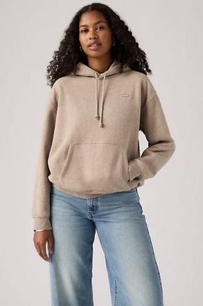 Levi's Felpa con cappuccio Everyday - Donna - L - Marrone / Taupe Gray Heather Bros B2371