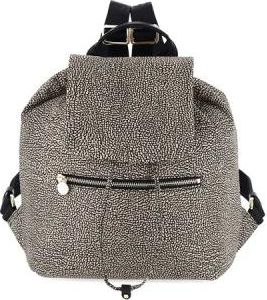 Borbonese Tassen, Dames, Zwart, ONE Size, Leer, Eco Line Medium Rugzak