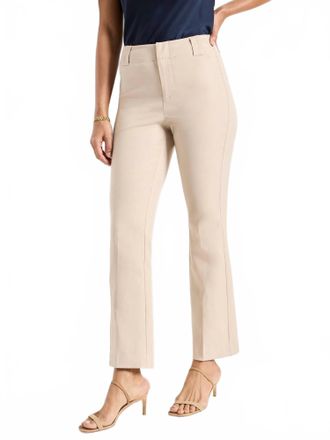 Nic+Zoe Plaza Demi Boot Cotton Bi-Stretch Pants In Chamois