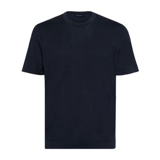 Drumohr Tops, Heren, Blauw, XL, T-Shirts