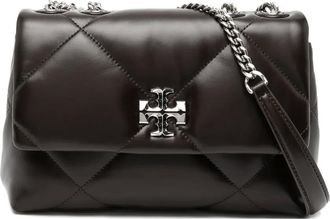 Tory Burch small Kira crossbody bag - women - Polyester/Calf Leather - One Size - Brown