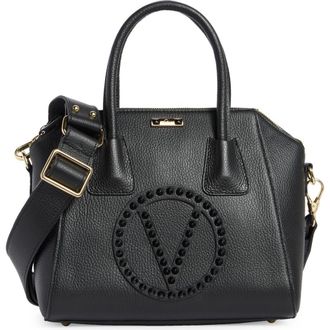 Mario Valentino Minimi VLOGO Leather Shoulder Bag in Black at Nordstrom Rack