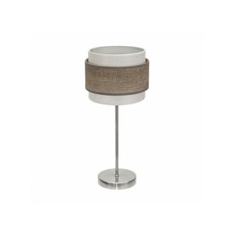 Fabrilamp Sobremesa Myriam 1xe14 Niquel/madera Gris 47x18x18 Cm