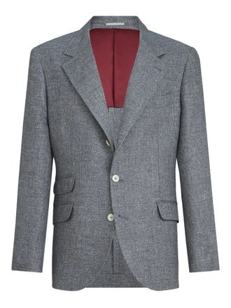 Brunello Cucinelli single-breasted blazer - Grey