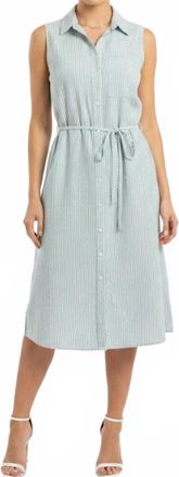 Soma Beach Cotton Midi Dress In Blue Heaven Stripe
