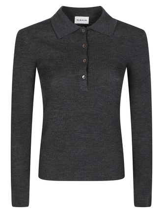 P.A.R.O.S.H. Long Polo Neck Wool Polo Shirt