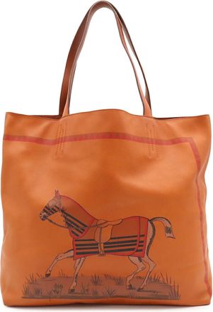 Herm&egrave;s Brown Multi-Color Shoulder Bag Tote Bag (Pre-Owned)