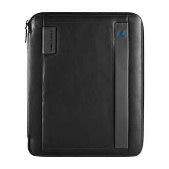 Piquadro Messenger Bags, female, Black, Size: ONE SIZE Slim A4 Zip Closure Notepad