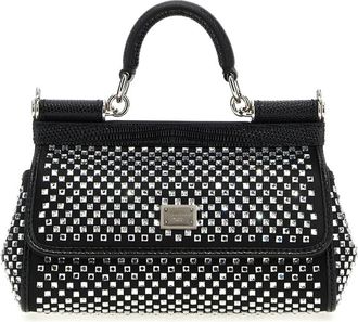 Dolce & Gabbana Black Sicily Small Satchel Bag