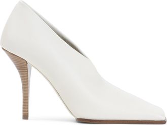 Alaia White 90 Lamb Leather Pumps-Donna