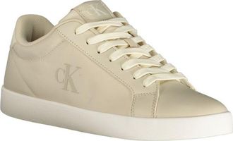 Calvin Klein Logo Lace-Up Sneaker - Beige