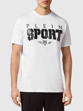 Plein Sport T-shirt slim fit in cotone con logo stampato a contrasto