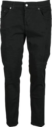 Dondup Tapered Slim Fit Black Denim Jeans