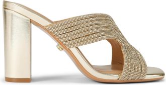 Carvela Womens Paparazzi Block Sandals - Gold - Size UK 4