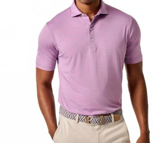 Johnnie-O Lyndonn Short Sleeve Stripe Polo In Majorca/rouge Red