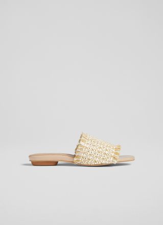 L.k. Bennett Womens Meera Flat Sandals, Natural - Size UK 6