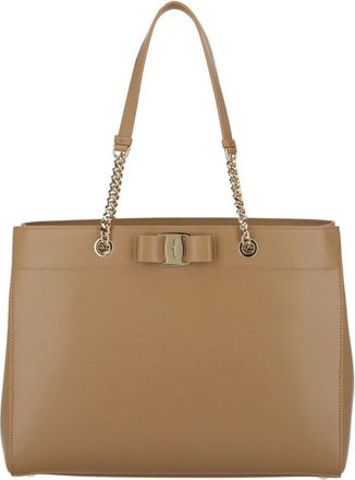 Ferragamo Vara Bow Smooth Leather Tote