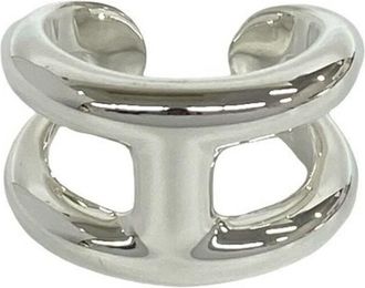 Herm&egrave;s Silver Silver 925 Band Ring (Pre-Owned)