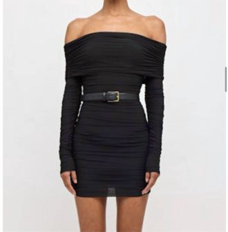 Ronny Kobo Kya Off The Shoulder Mini Dress In Black