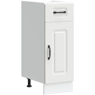 vidaXL Kitchen Base Cabinet Kalmar White Engineered Wood Vidaxl