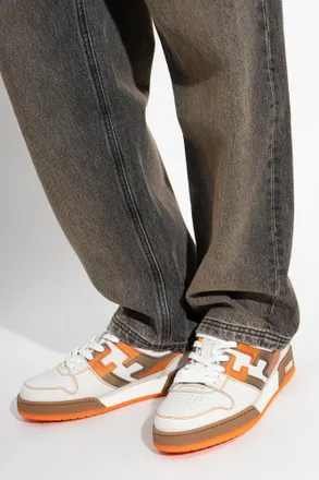 Fendi Match Sports Shoes, Mens, Orange